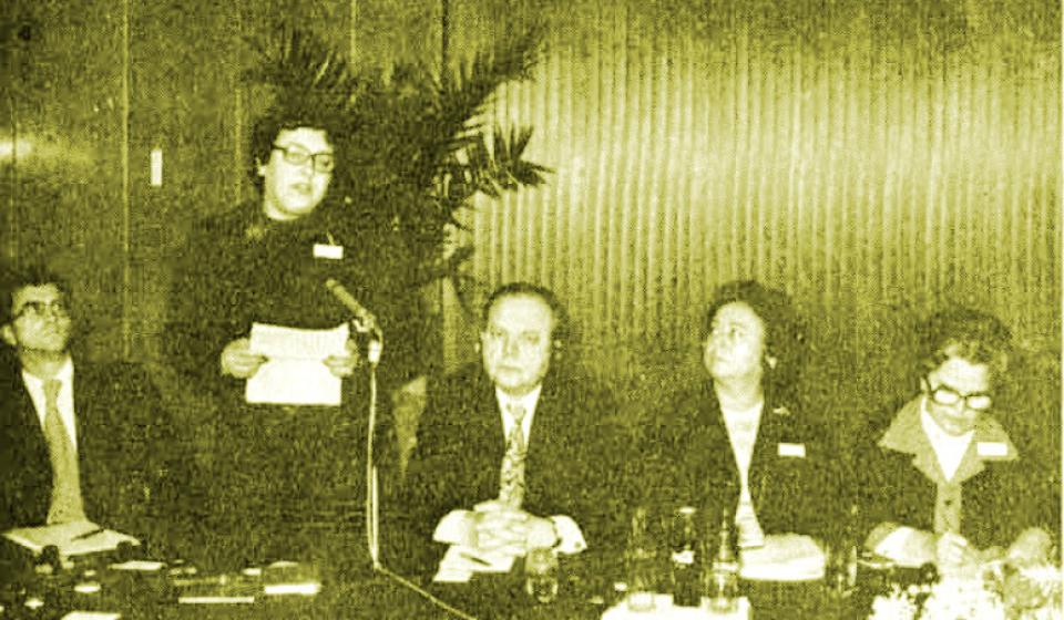 The Regional Seminar on the situation of European working women, Budapest 1978. The Women’s Committee of the Central Council of Hungarian Trade Unions played a key role in organizing the Seminar. Daniela Kubatova presented the report of the World Federation of Trade Unions.
